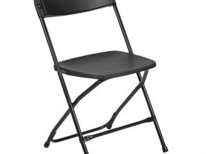 Black folding chair