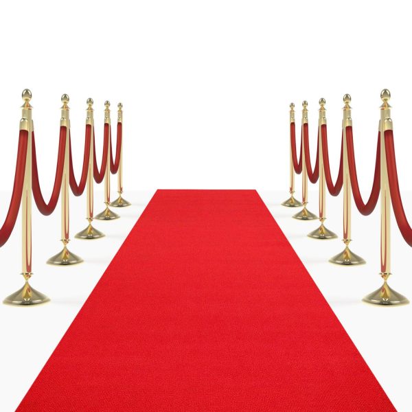 Red Carpet, Stanchions / Matching Ropes Rental - Image 2