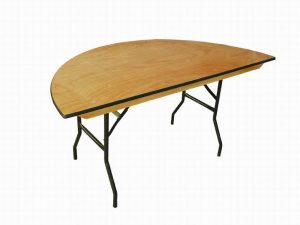 Wood Half Moon Table