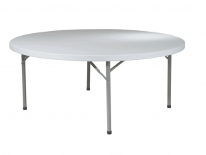TABLE – 72″ ROUND PLASTIC (SEATS 10-12)