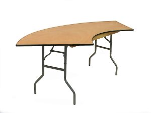 Wood Serpentine Table